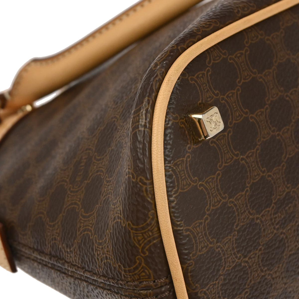 Celine * Brown Macadam 2way Shoulder Handbag
