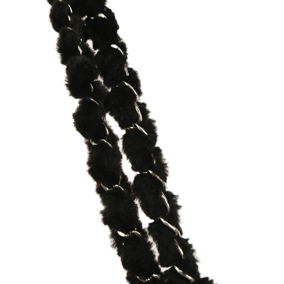 Chanel 2009-2010 Black Faux Fur Tote Handbag