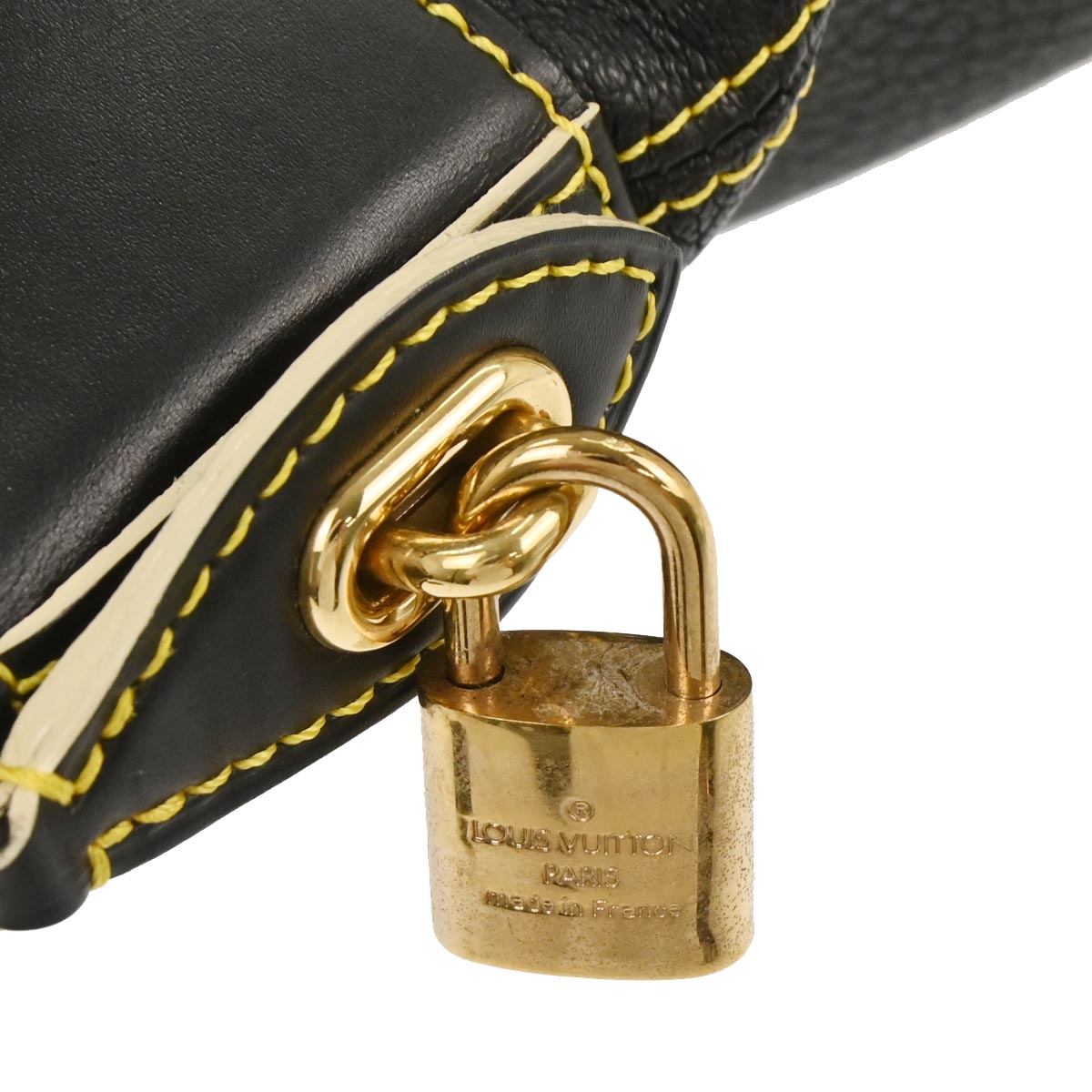 Louis Vuitton 2006 Black Suhali Lockit MM Handbag M91875