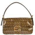 Fendi Brown PVC Zucchino Baguette Handbag