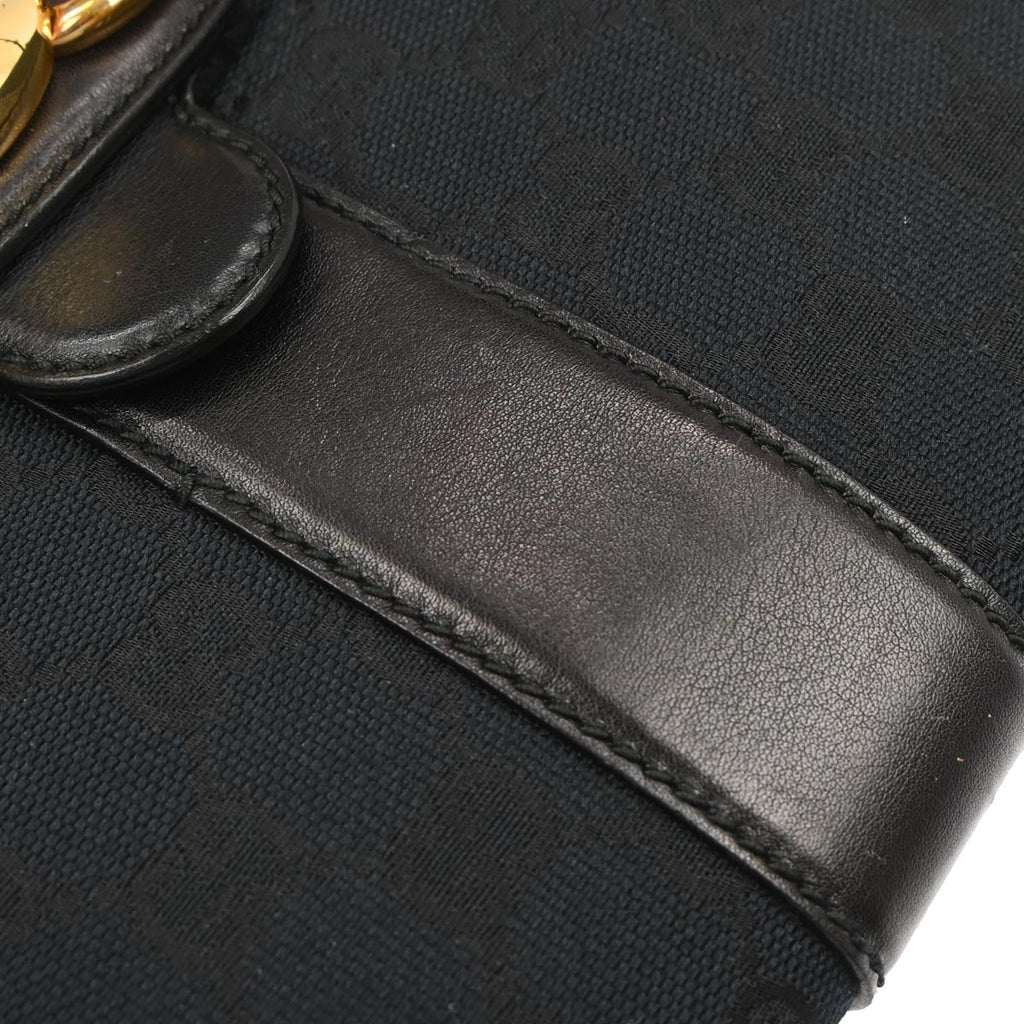 Gucci Black Canvas GG Shoulder Bag