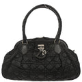 Christian Dior Black Nylon Cannage Doctor Bag Handbag