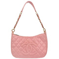 Chanel 2003-2004 Pink Caviar Skin Hobo Handbag