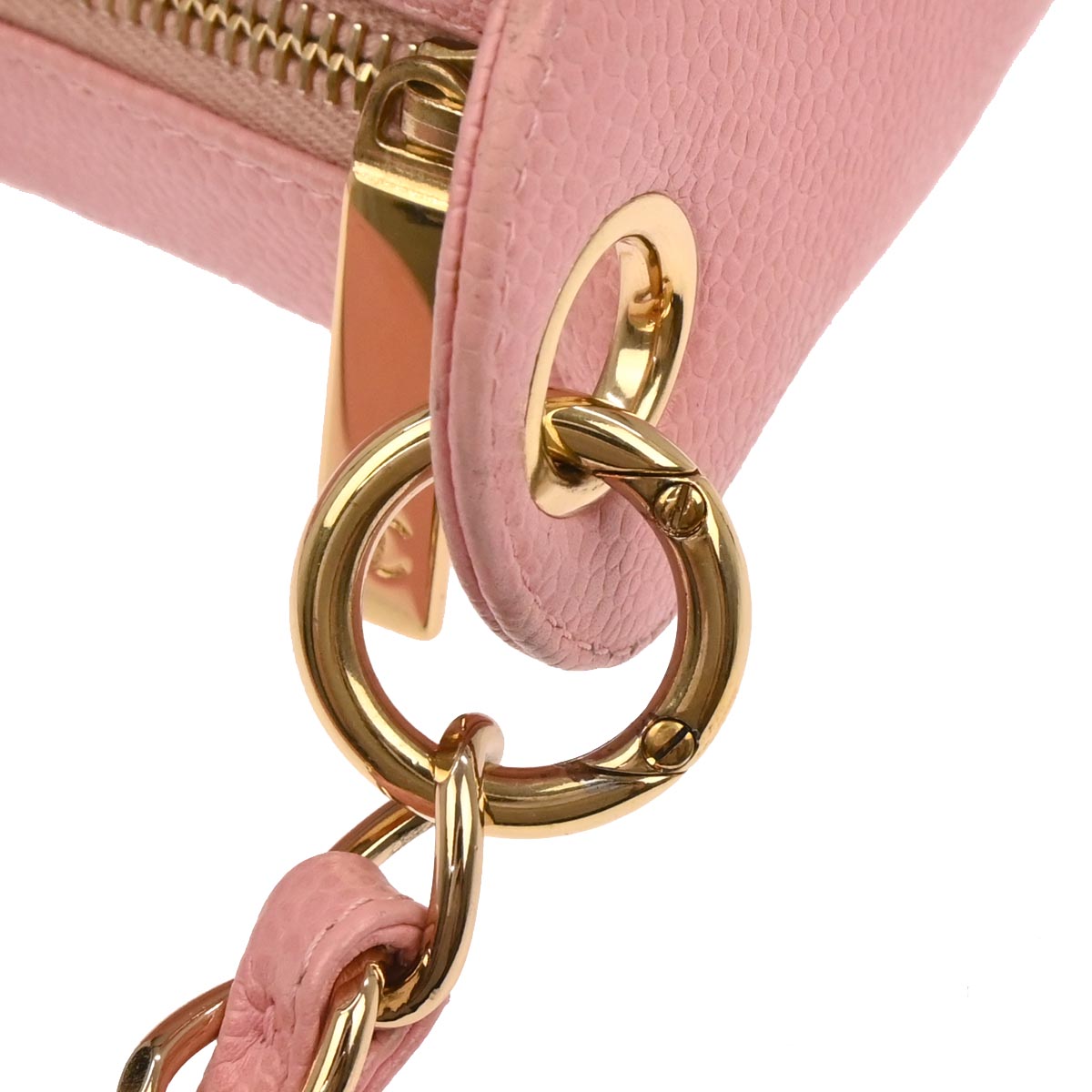 Chanel 2003-2004 Pink Caviar Skin Hobo Handbag