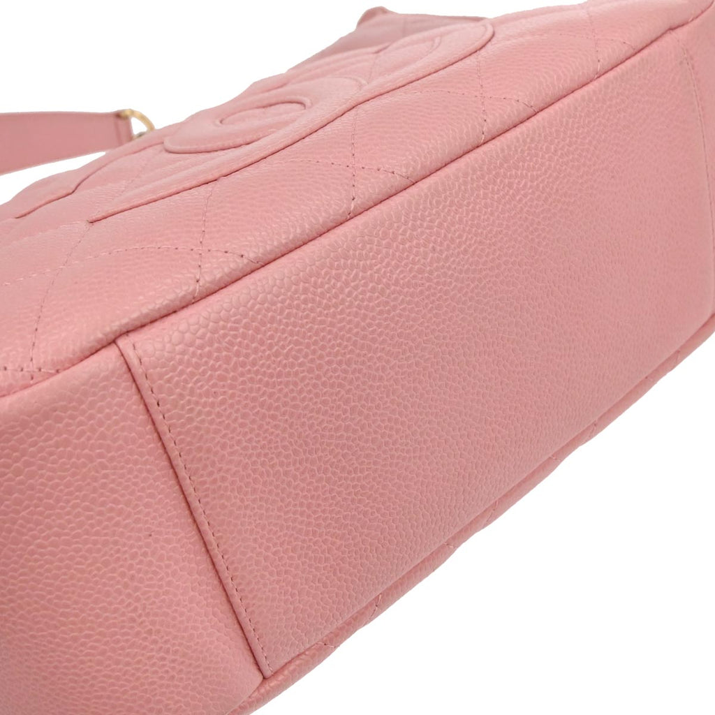 Chanel 2003-2004 Pink Caviar Skin Hobo Handbag