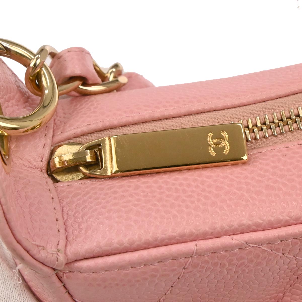 Chanel 2003-2004 Pink Caviar Skin Hobo Handbag