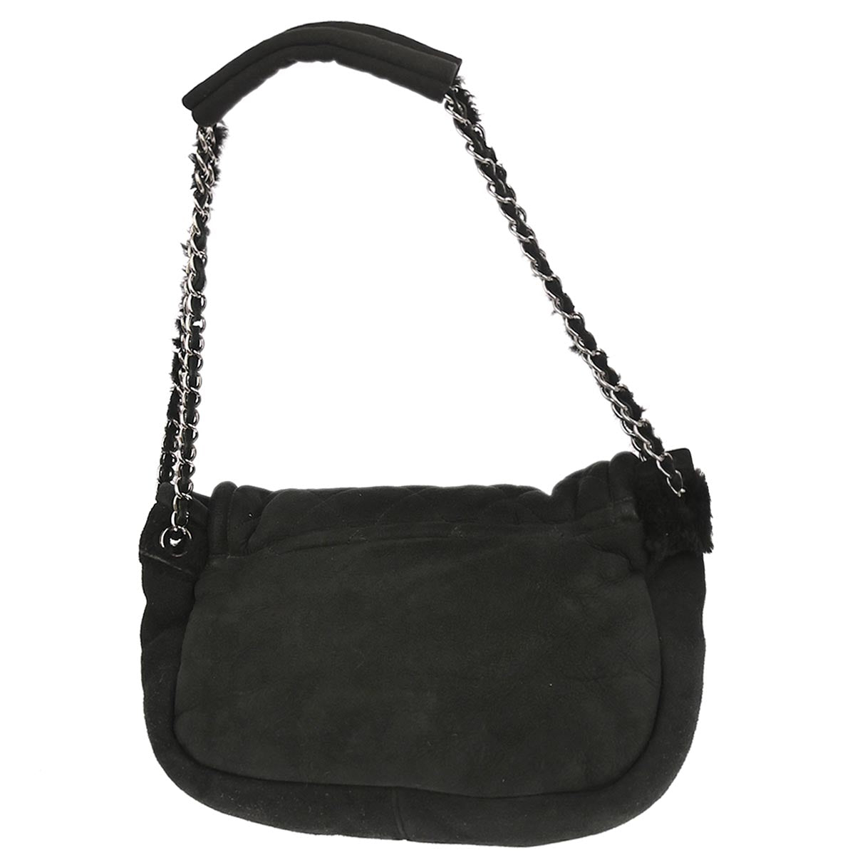 Chanel 2005-2006 Black Mouton Mademoiselle Lock Handbag