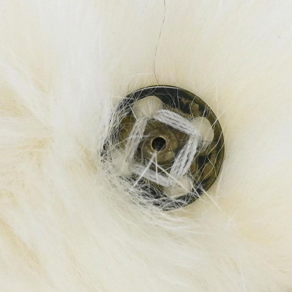 Chanel White Lapin Fur Bracelet Bangle Wristband