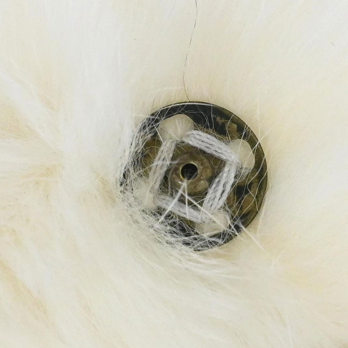 Chanel White Lapin Fur Bracelet Bangle Wristband