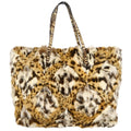 Fendi *Brown Lynxcat Tote Handbag
