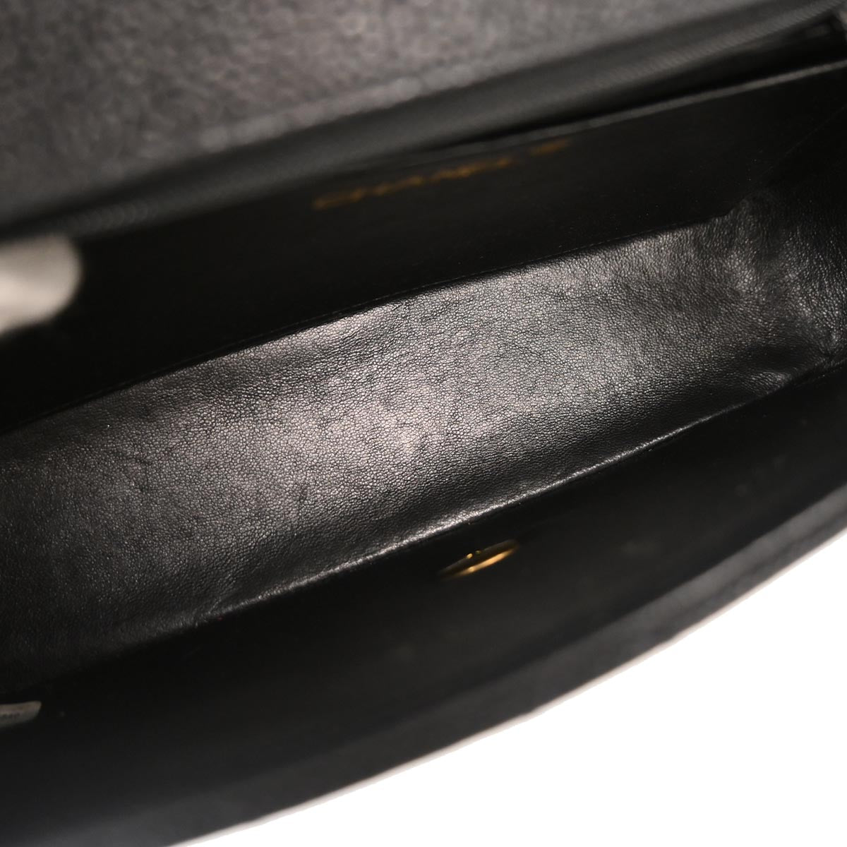 Chanel 1994-1996 Black Caviar Skin Medium Diana Shoulder Bag