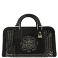 Loewe Black Suede Rhinestone Amazona 28 Handbag