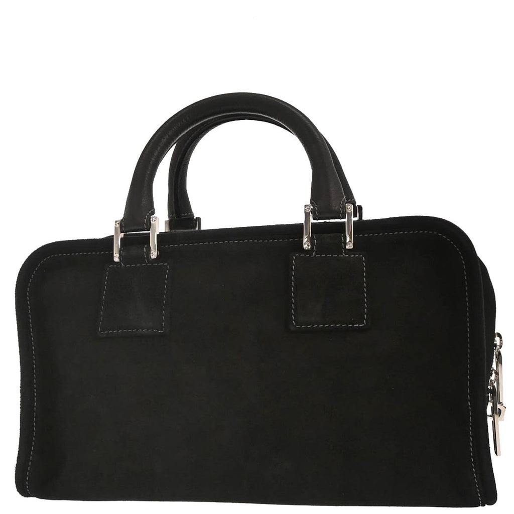 Loewe Black Suede Rhinestone Amazona 28 Handbag