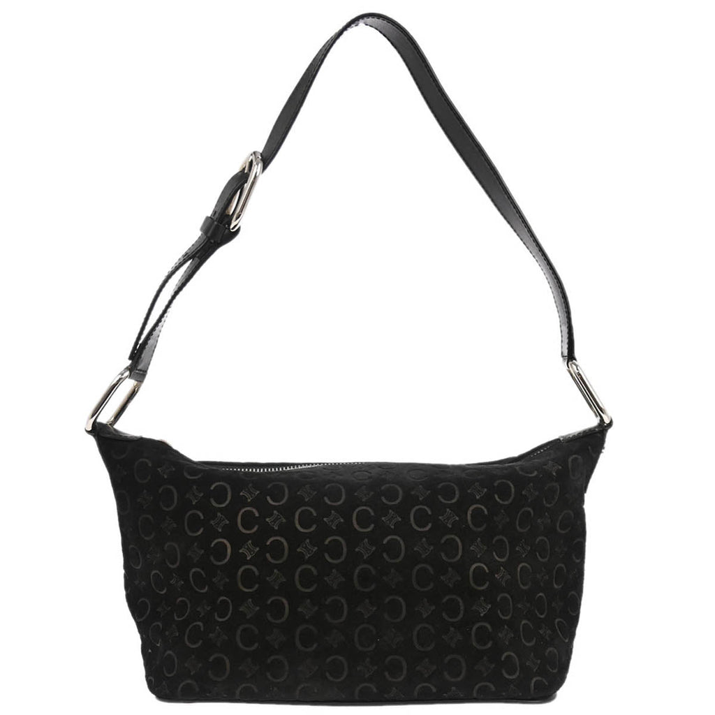 Celine Black Suede C Macadam Handbag