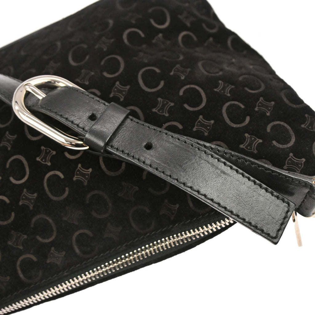 Celine Black Suede C Macadam Handbag