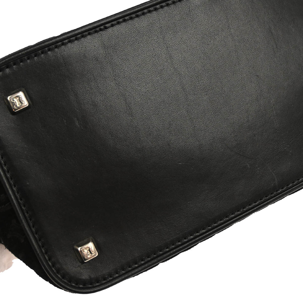 Celine Black Suede C Macadam Handbag