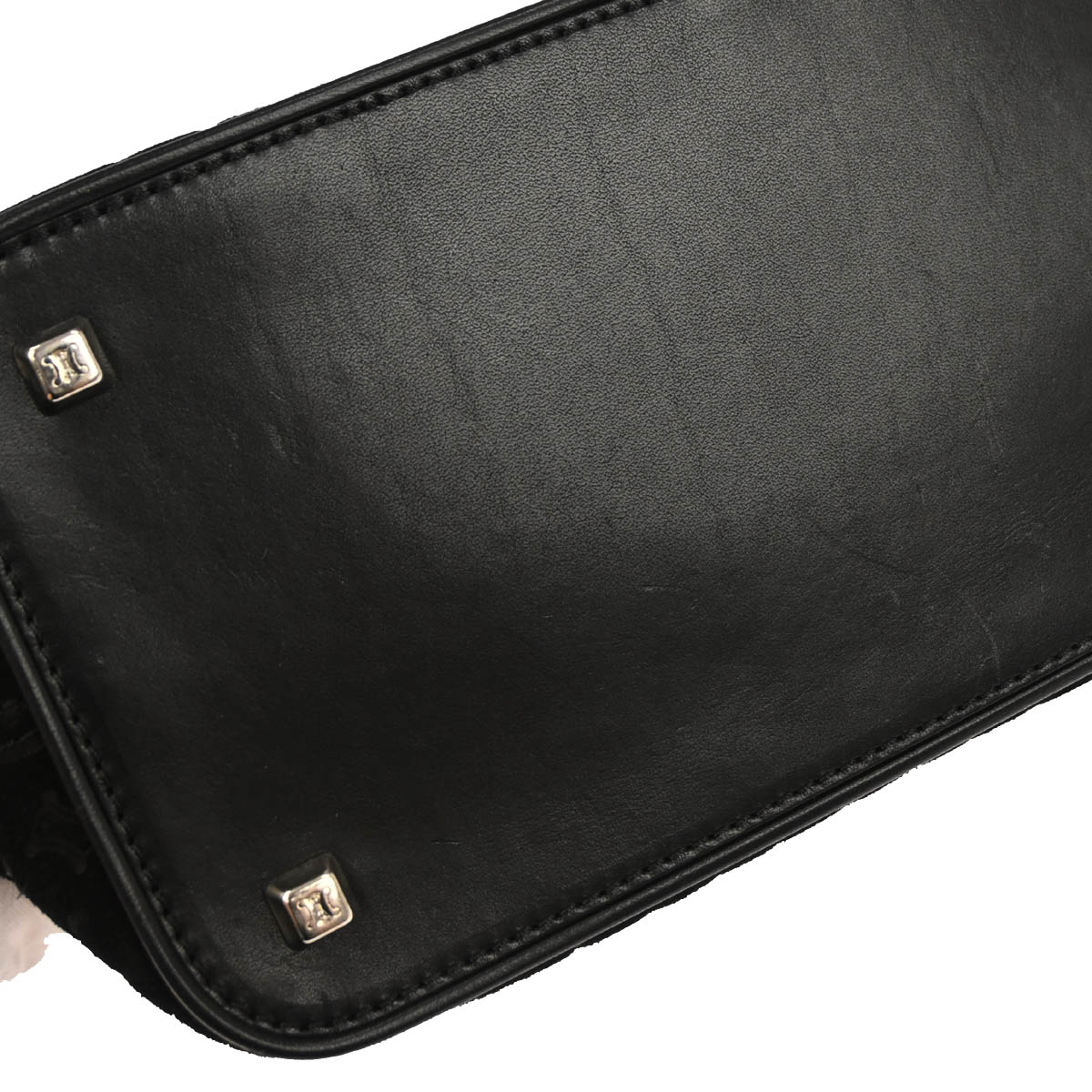 Celine Black Suede C Macadam Handbag