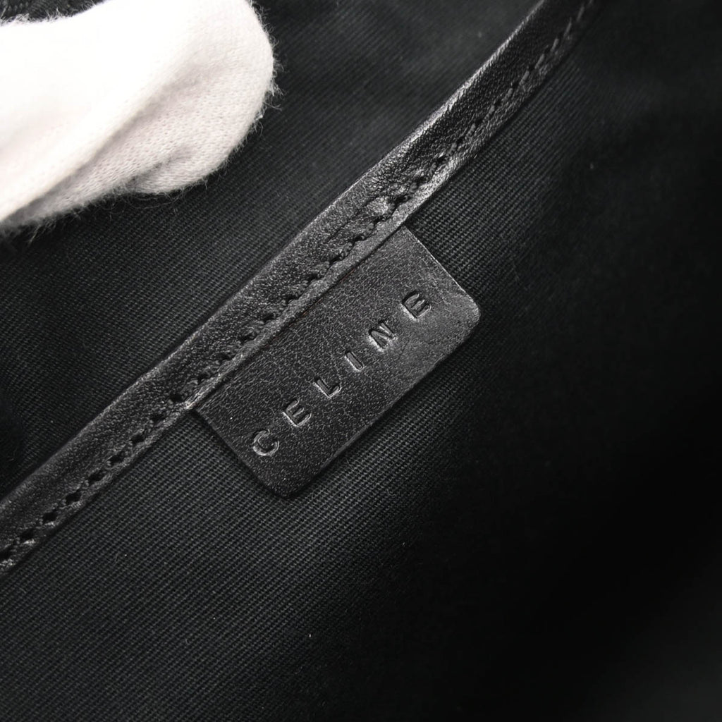 Celine Black Suede C Macadam Handbag