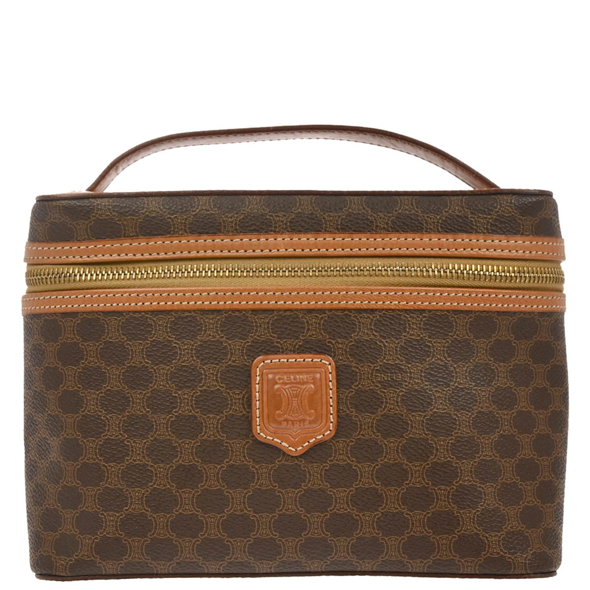 Celine Brown Macadam Vanity Handbag