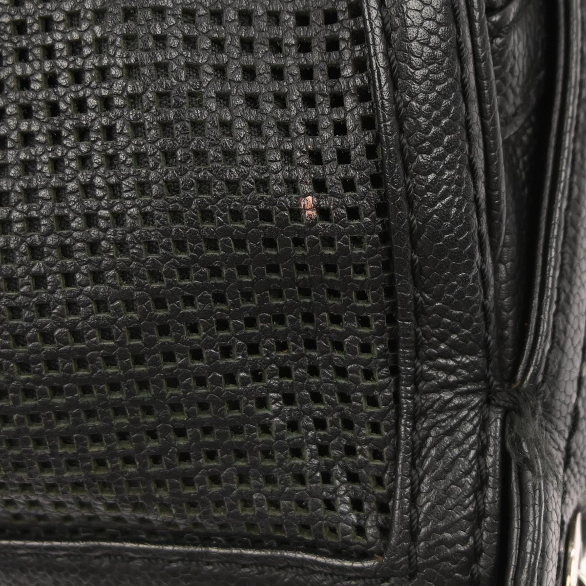 Chanel 2005-2006 Black Perforated Caviar Skin Pulley Shoulder Bag