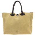 Loewe Beige Suede Leo Tote Bag