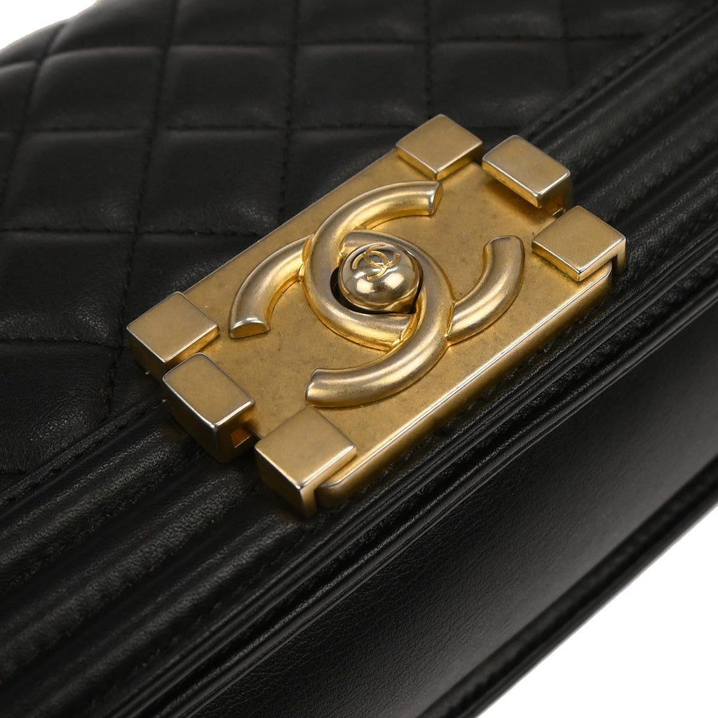 Boy Chanel 2018-2019 Black Lambskin Small Chain Shoulder Bag