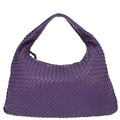 Bottega Veneta Purple Lambskin Intrecciato Hobo Handbag