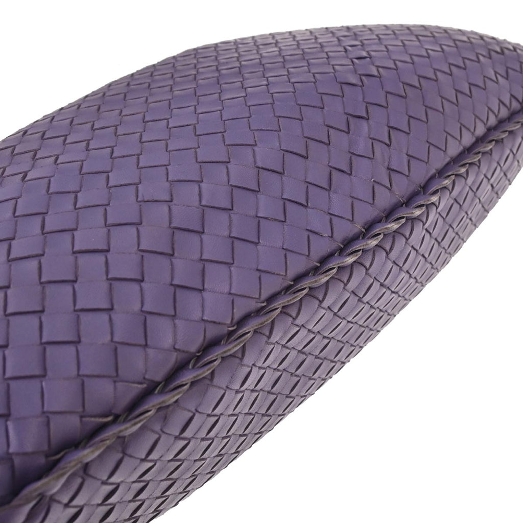 Bottega Veneta Purple Lambskin Intrecciato Hobo Handbag
