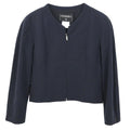 Chanel 1999 Single Breasted Zip Up Jacket Navy #38