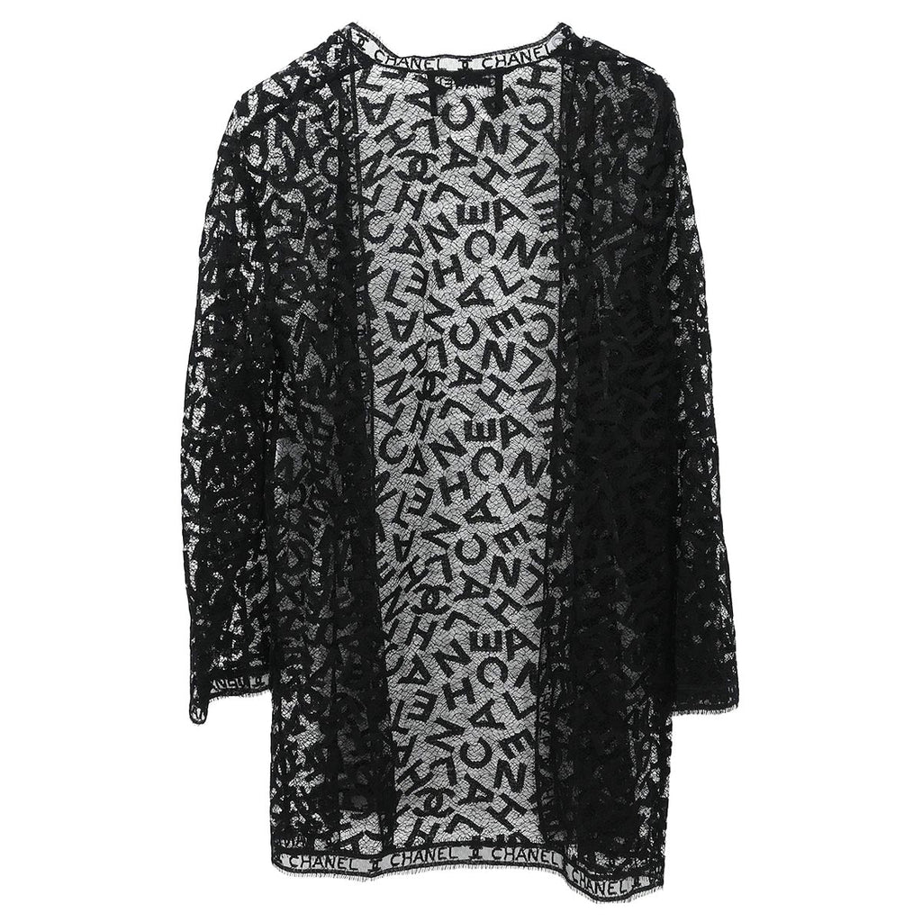 Chanel 1998 Lace Cardigan Black #36