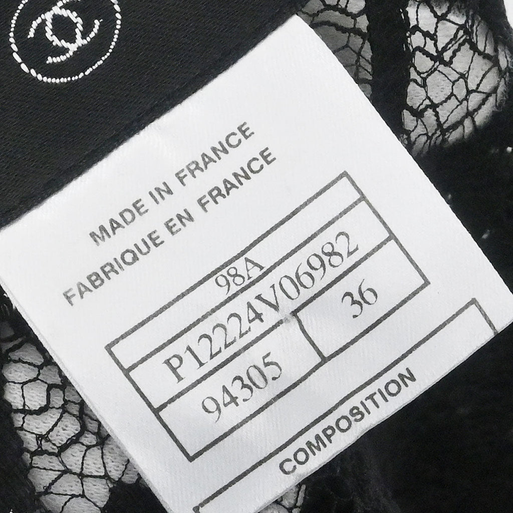 Chanel 1998 Lace Cardigan Black #36