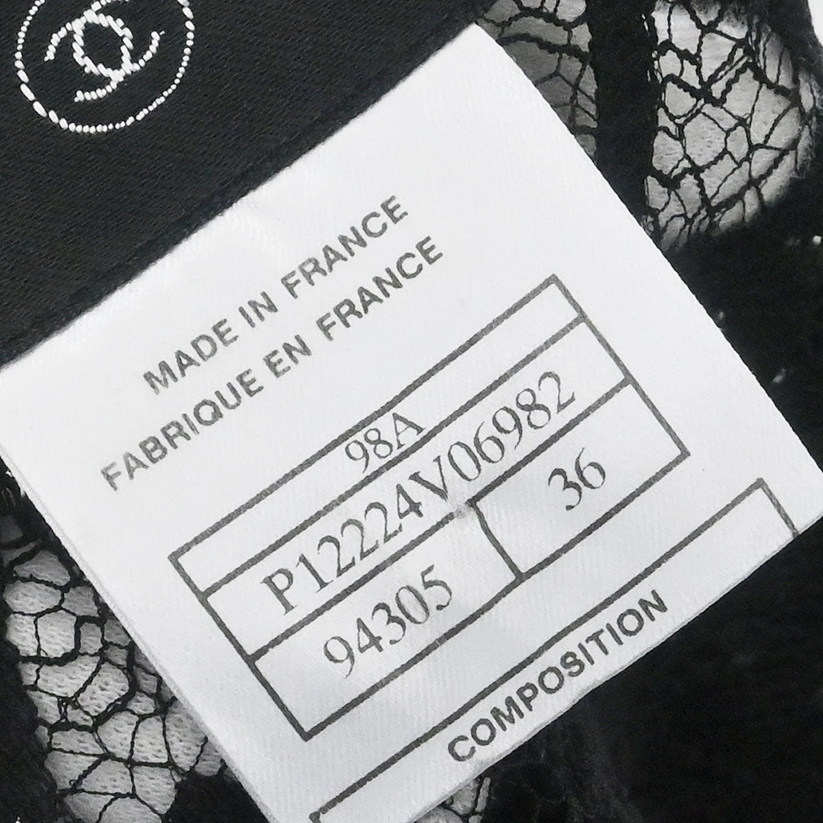Chanel 1998 Lace Cardigan Black #36