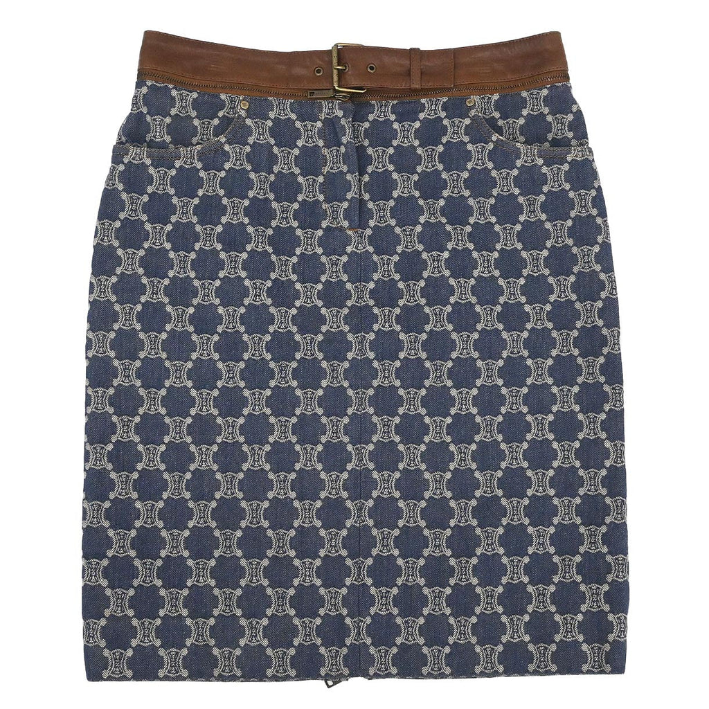 Celine Skirt Macadam Denim Blue #40