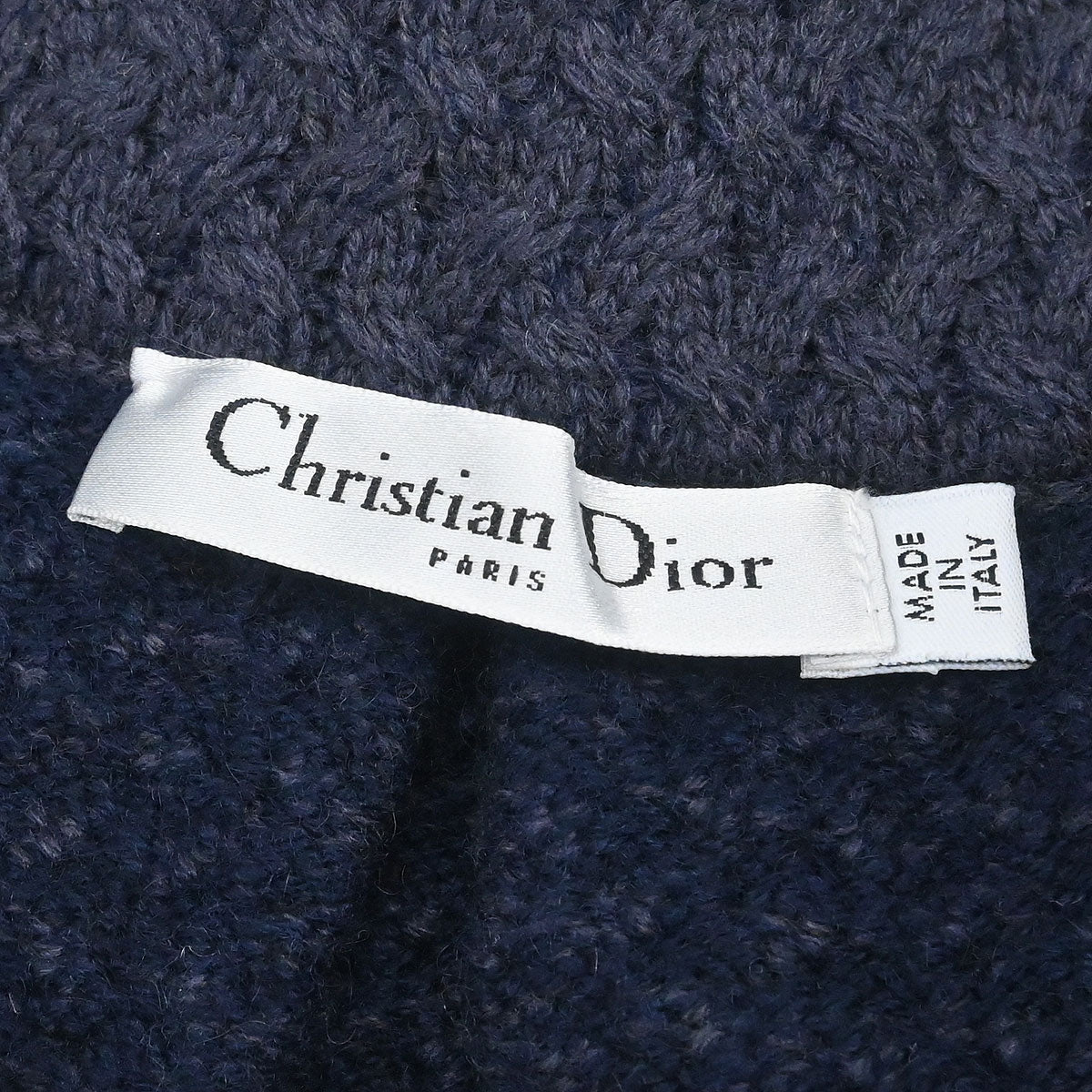 Christian Dior 2002 Setup Suit Cardigan Skirt Navy #38 #36