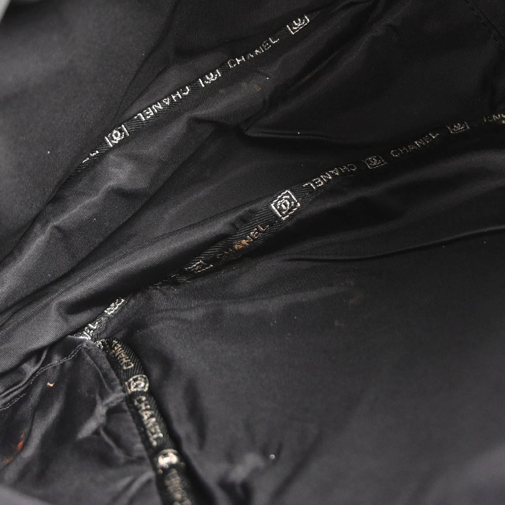 Chanel 2005-2006 Black Silver Canvas Sport Line Backpack