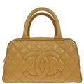 Chanel 2005-2006 Beige Caviar Skin Bowling Bag 27