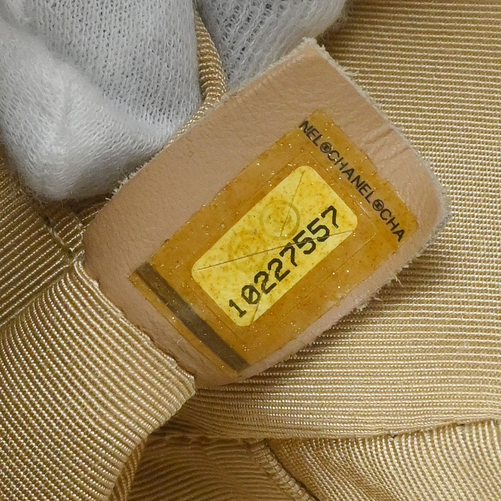 Chanel 2005-2006 Beige Caviar Skin Bowling Bag 27