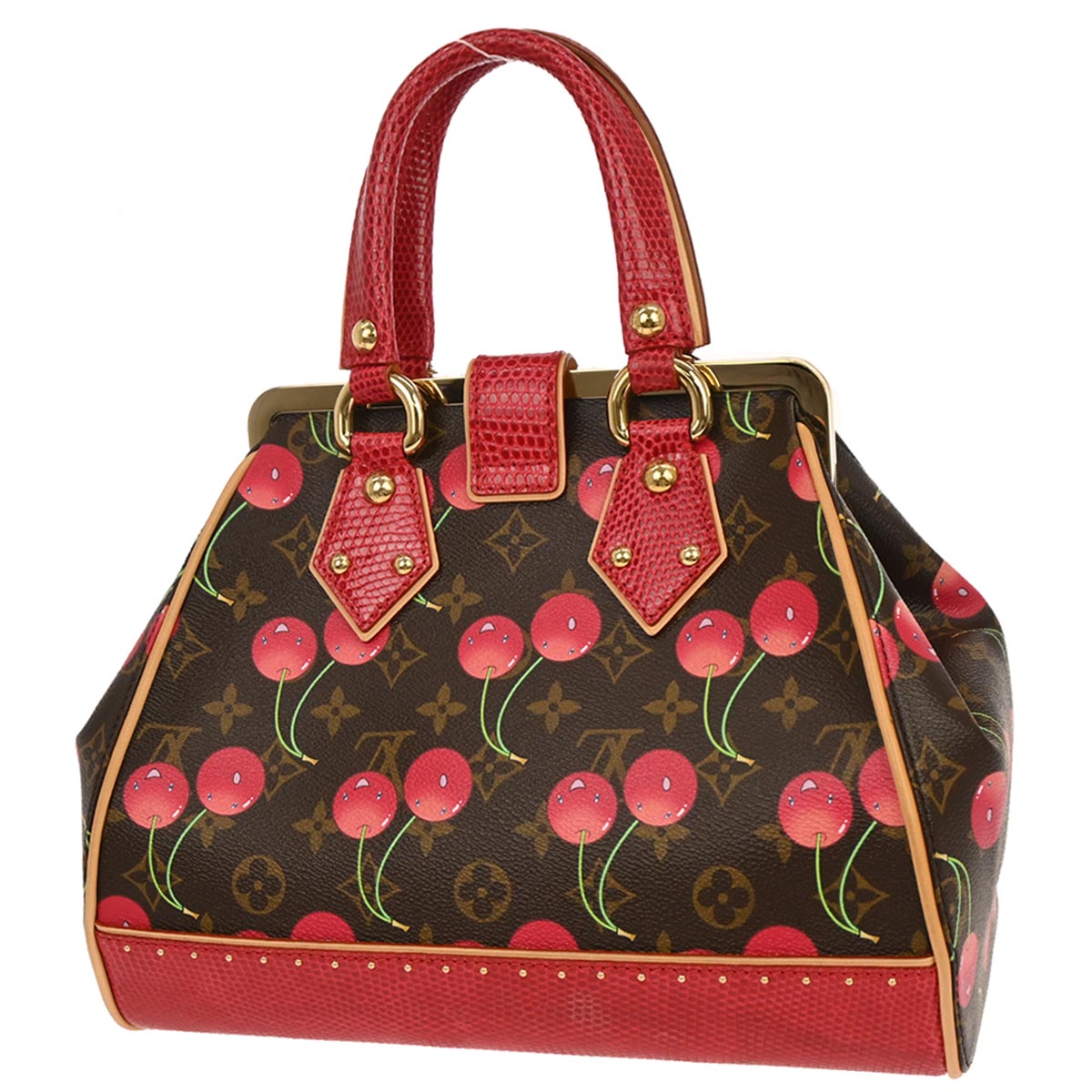 Louis Vuitton 2005 Lizard Monogram Cherry Sac Fermoir MM M95003