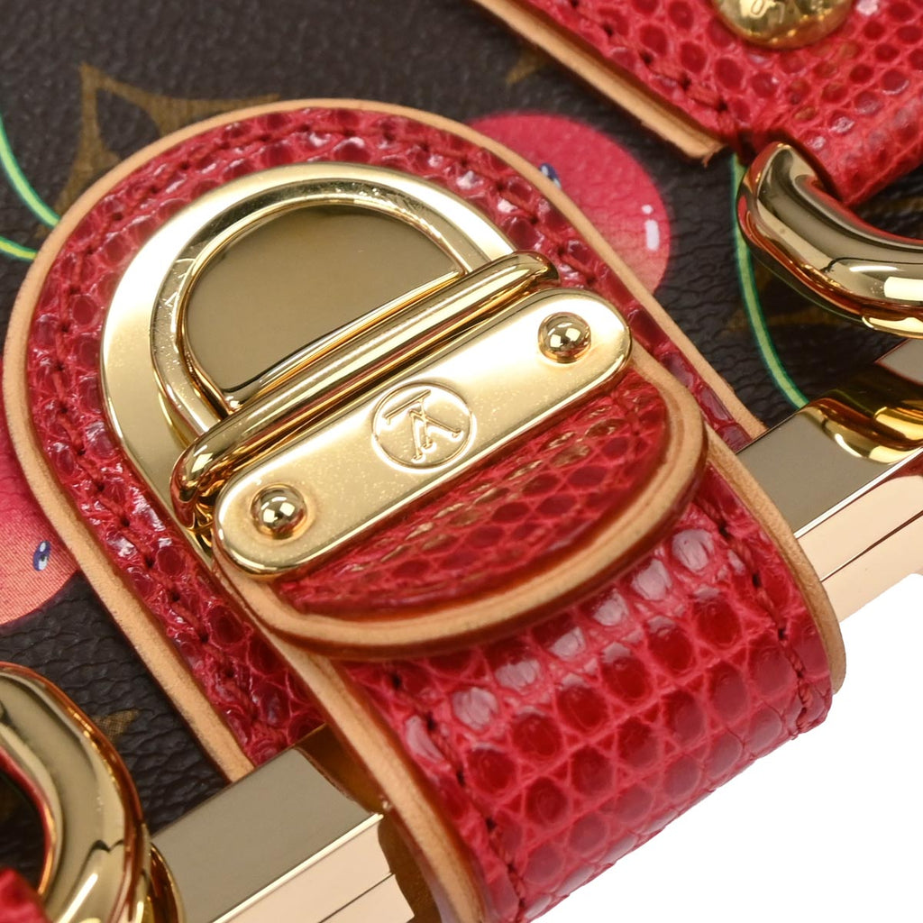 Louis Vuitton 2005 Lizard Monogram Cherry Sac Fermoir MM M95003