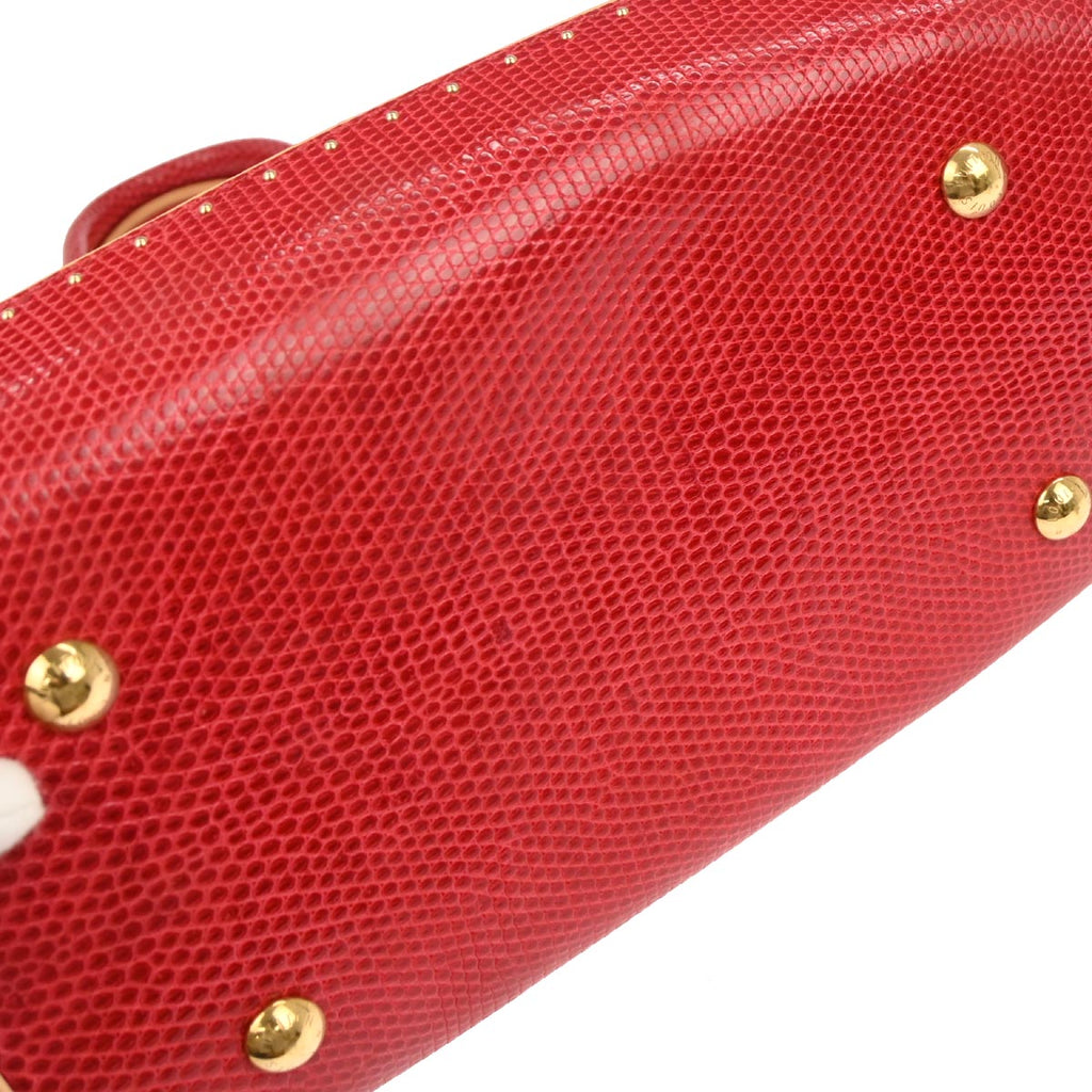 Louis Vuitton 2005 Lizard Monogram Cherry Sac Fermoir MM M95003