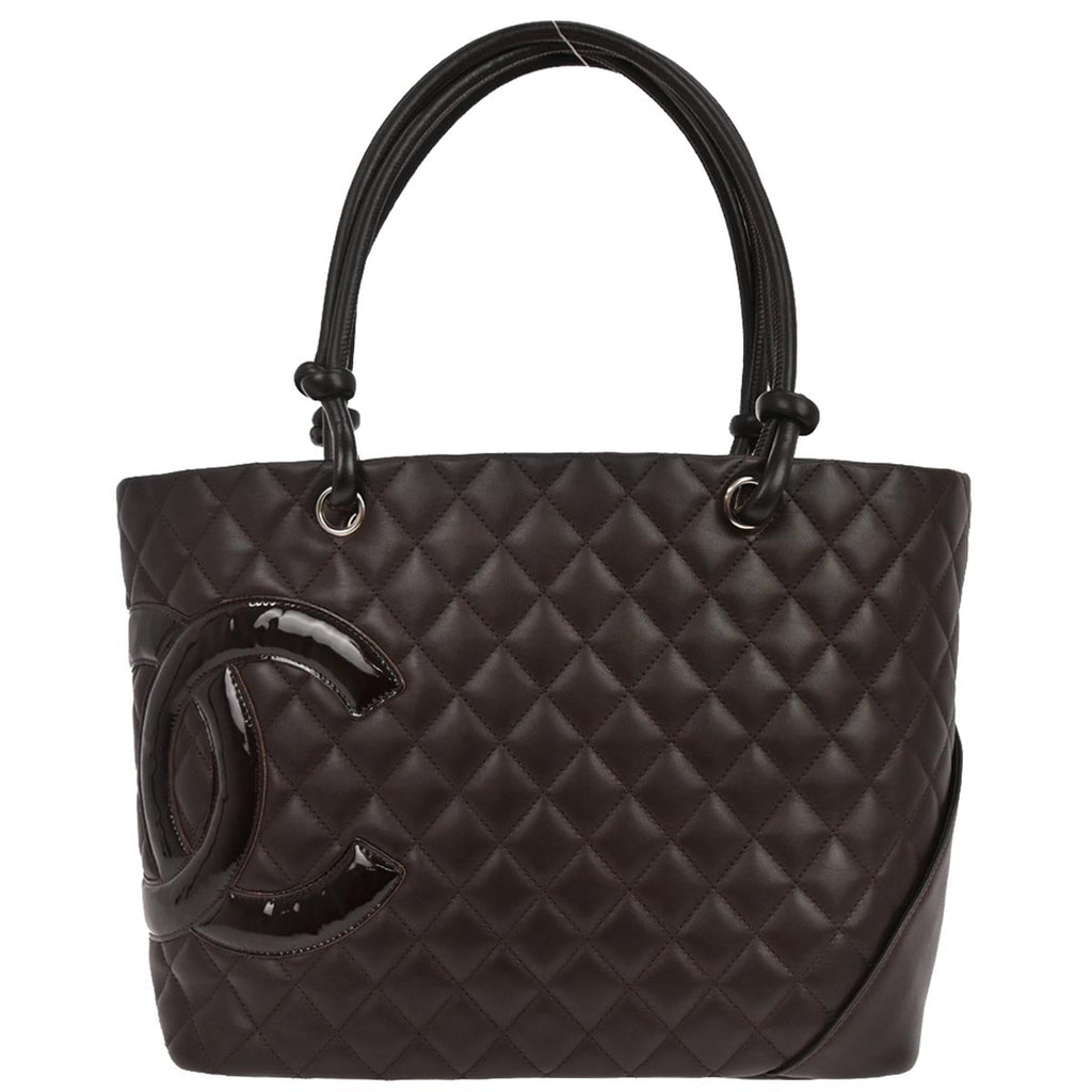 Chanel 2005-2006 Brown Calfskin Cambon Ligne Tote Handbag