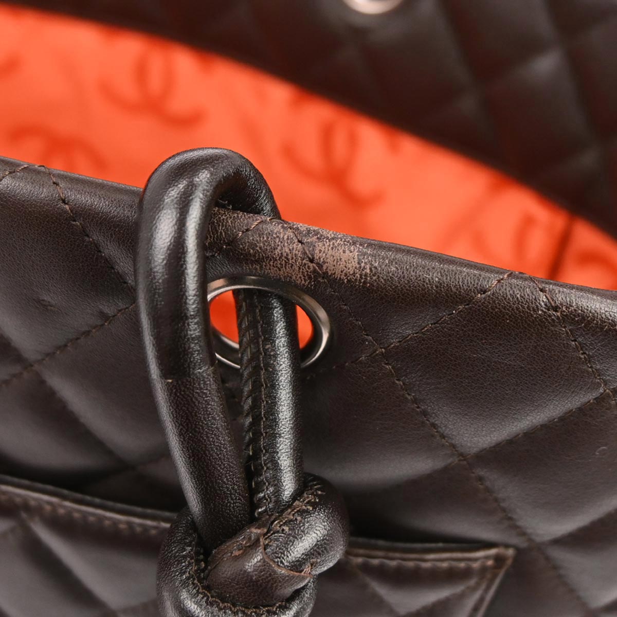 Chanel 2005-2006 Brown Calfskin Cambon Ligne Tote Handbag