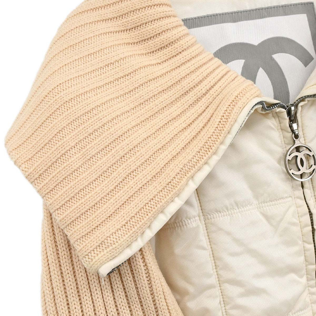 Chanel 2000 Sport Line Zip Up Coat White #38