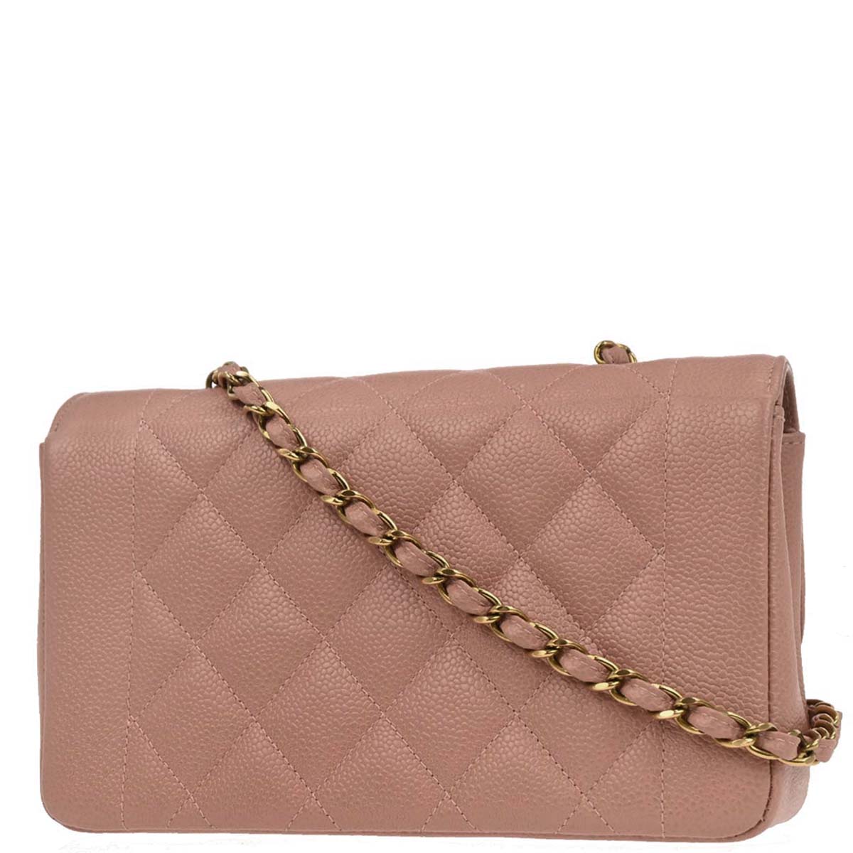 Chanel 1994-1996 Pink Caviar Skin Small Diana Shoulder Bag