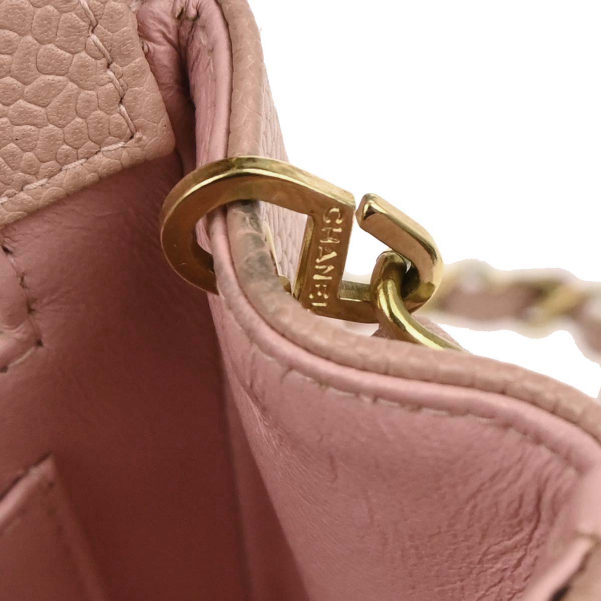 Chanel 1994-1996 Pink Caviar Skin Small Diana Shoulder Bag