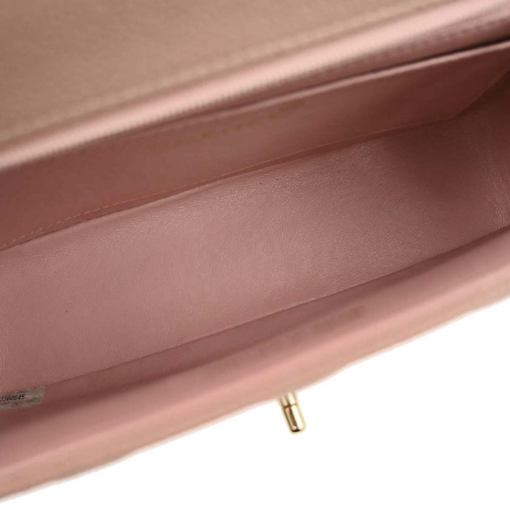 Chanel 1994-1996 Pink Caviar Skin Small Diana Shoulder Bag