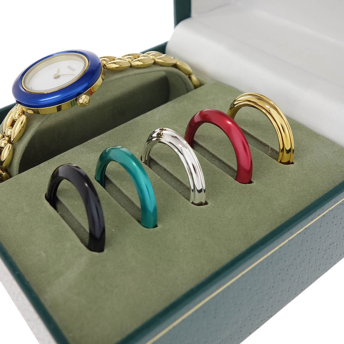 Gucci 11/12.2 Change Bezel Chameleon Quartz Watch SS