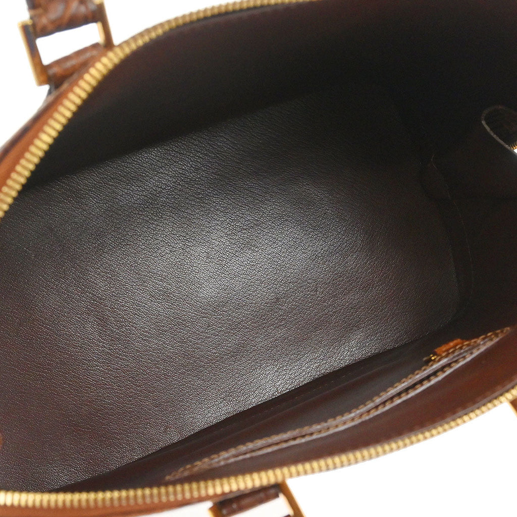 Louis Vuitton * Brown Alligator Alma 2way Shoulder Handbag N90002