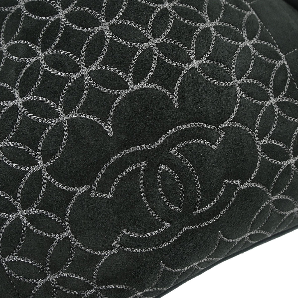 Chanel 2005-2006 Black Mouton Choco Bar Tote Handbag
