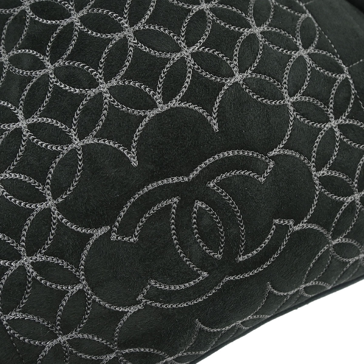 Chanel 2005-2006 Black Mouton Choco Bar Tote Handbag